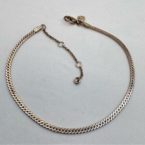ALDO Gold Plated Curb Chain Anklet Bracelet Adjustable Layering Chain 8.5-10.5”